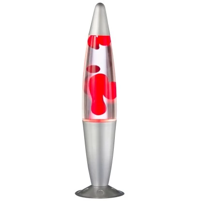 Halogen Lava-Leuchte Rot-Klar 1 Halogen Lava-Leuchte Rot-Klar