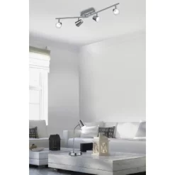 Trio LED Tischleuchte Narcos Nickel Matt 380 Mm X 150 Mm X 230 Mm -Lampe Geschäft 594015 2451 8