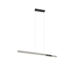 Trio LED-Pendelleuchte Helios 1-flammig Aluminium Gebürstet 130 Cm X 6 Cm