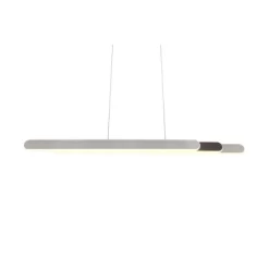 Trio LED-Pendelleuchte Helios 1-flammig Aluminium Gebürstet 130 Cm X 6 Cm -Lampe Geschäft 612141 2451 5