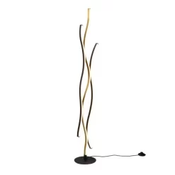 Trio LED Stehleuchte Blaze 1-flammig Messing Matt 20,5 Cm X 20,5 Cm -Lampe Geschäft 613104 2451 1