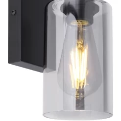 Globo Wandleuchte Hadera Metall Schwarz Matt Glas 11 Globo Wandleuchte Hadera Metall Schwarz Matt Glas -Lampe Geschäft 755411 3749 6