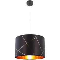Globo Hängeleuchte Bemmo 1-flammig Ø 45 Cm Metall Schwarz