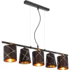 Globo Hängeleuchte Bemmo 5-flammig Metall Schwarz