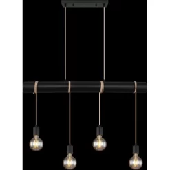 Globo LED-Hängeleuchte Magnus 4-flammig Metall Schwarz Matt 11 Globo LED-Hängeleuchte Magnus 4-flammig Metall Schwarz Matt -Lampe Geschäft 756084 3749 5