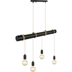 Globo LED-Hängeleuchte Magnus 4-flammig Metall Schwarz Matt 13 Globo LED-Hängeleuchte Magnus 4-flammig Metall Schwarz Matt -Lampe Geschäft 756084 3749 7