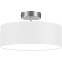 Trio Deckenlampe Hotel Nickel Matt 2-flammig E14 Mit Stoffschirm -Lampe Geschäft 767560 2451 1