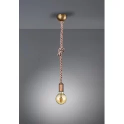 Trio Deckenlampe Rope Altmessing 1-flammig Retro 150 Cm E27