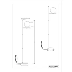 Trio Standlampe Pure Anthrazit 1-flammig E14 150 Cm