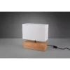 Reality Tischlampe Woody 30,5 X 30 X 12 Cm Naturholz-Weiß
