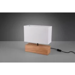Reality Tischlampe Woody 30,5 X 30 X 12 Cm Naturholz-Weiß