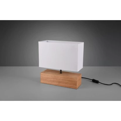 Reality Tischlampe Woody 30,5 X 30 X 12 Cm Naturholz-Weiß 1 Reality Tischlampe Woody 30,5 X 30 X 12 Cm Naturholz-Weiß