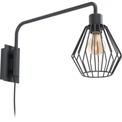 Eglo Wandlampe 1-flammig Tabillano 1 Schwarz
