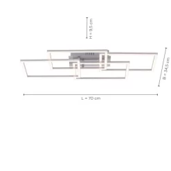 Leuchten Direkt LED-Deckenleuchte Iven 70 Cm X 34,5 Cm 12 Leuchten Direkt LED-Deckenleuchte Iven 70 Cm X 34,5 Cm -Lampe Geschäft 846642 2426 07