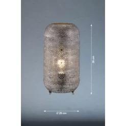 Fischer & Honsel Tischleuchte Velvet Silberfarben Antik Groß Ø 25 Cm 5 Fischer & Honsel Tischleuchte Velvet Silberfarben Antik Groß Ø 25 Cm -Lampe Geschäft 8468951 1546 3