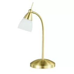 Paul Neuhaus Halogen Tischleuchte Pino Messing Matt