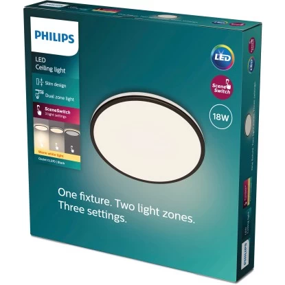 Philips LED-Deckenleuchte Ozziet SceneSwitch Schwarz 1800 Lm 6 Philips LED-Deckenleuchte Ozziet SceneSwitch Schwarz 1800 Lm – Bild 6