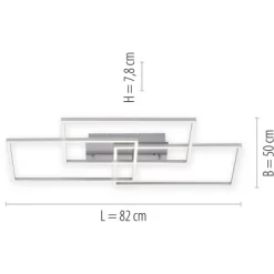 Leuchten Direkt LED-Deckenleuchte Iven 82 Cm X 50 Cm -Lampe Geschäft 890199 2426 8