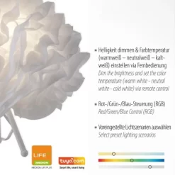 Leuchten Direkt LED-Tischleuchte LOLAsmart-Naomi Weiß -Lampe Geschäft 890240 2426 4