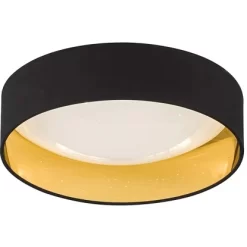 Fischer & Honsel HV-LED-Deckenleuchte Sete 1x 20 W Schwarz-Gold 2300 Lm