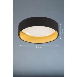 Fischer & Honsel HV-LED-Deckenleuchte Sete 1x 20 W Schwarz-Gold 2300 Lm -Lampe Geschäft 890258 1546 6