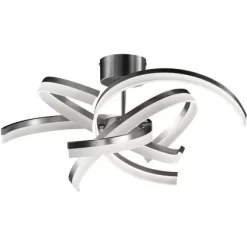 Fischer & Honsel LED-Deckenleuchte Sund TW 4x 8 W Weiß-Nickel 3400 Lm