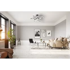 Fischer & Honsel LED-Deckenleuchte Sund TW 4x 8 W Weiß-Nickel 3400 Lm -Lampe Geschäft 890497 1546 4