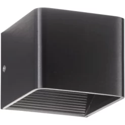 Fischer & Honsel LED-Wandleuchte Dan 1x 4,5 W Schwarz 500 Lm