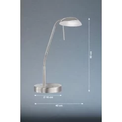Fischer & Honsel LED-Tischleuchte Pool TW 1x 5 W Nickel 530 Lm -Lampe Geschäft 891064 1546 3