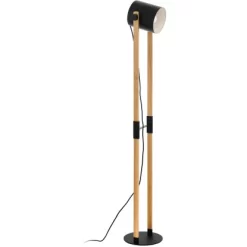 Eglo Stehleuchte Hornwood 1-flammig Schwarz-Creme E27 28 W -Lampe Geschäft 9002759430481 3539 S 0004