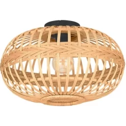 Eglo Deckenleuchte Amsfield Ø 45 Cm Schwarz-Hellbraun