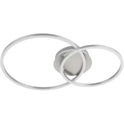 Eglo LED-Deckenleuchte Palmaves 3 Nickel Matt-Weiß 55 Cm X 39 Cm