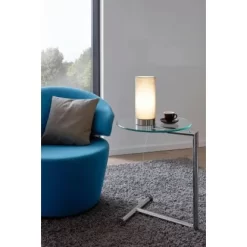 Eglo Tischleuchte Pasteri 1-flammig Nickel-Grau Matt Touch E27 40W