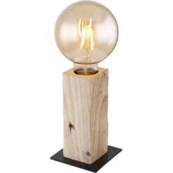 Globo Tischleuchte ADALIE Schwarz Matt Dunkelbraun 9 Cm X 9 Cm X 15 Cm -Lampe Geschäft 9007371408818 3749 5