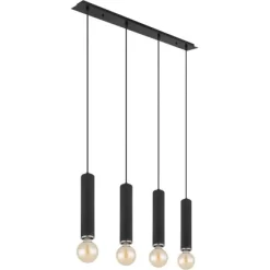 Globo Pendelleuchte Marion 4-flammig Schwarz Matt 930 X 100 X 1200 Mm -Lampe Geschäft 9007371417247 3749 S 03