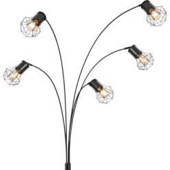 Globo Stehlampe Priska 5-flammig Schwarz Matt 740 X 800 X 2040 Mm 18 Globo Stehlampe Priska 5-flammig Schwarz Matt 740 X 800 X 2040 Mm -Lampe Geschäft 9007371417520 3749 CU 02