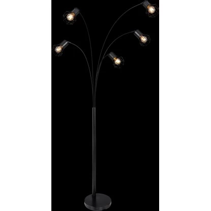 Globo Stehlampe Priska 5-flammig Schwarz Matt 740 X 800 X 2040 Mm 4 Globo Stehlampe Priska 5-flammig Schwarz Matt 740 X 800 X 2040 Mm – Bild 4
