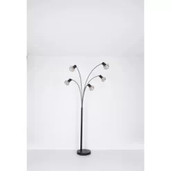 Globo Stehlampe Priska 5-flammig Schwarz Matt 740 X 800 X 2040 Mm 16 Globo Stehlampe Priska 5-flammig Schwarz Matt 740 X 800 X 2040 Mm -Lampe Geschäft 9007371417520 3749 S 06