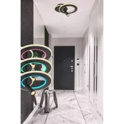 Globo LED-Deckenleuchte Marian 2-flammig Schwarz Matt 365 X 292 X 135 Mm