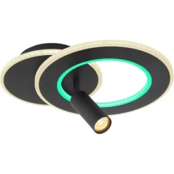 Globo LED-Deckenleuchte Marian 2-flammig Schwarz Matt 365 X 292 X 135 Mm -Lampe Geschäft 9007371417827 3749 S 07