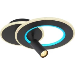 Globo LED-Deckenleuchte Marian 2-flammig Schwarz Matt 365 X 292 X 135 Mm -Lampe Geschäft 9007371417827 3749 S 08