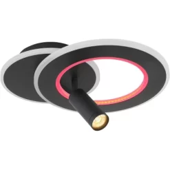 Globo LED-Deckenleuchte Marian 2-flammig Schwarz Matt 365 X 292 X 135 Mm -Lampe Geschäft 9007371417827 3749 S 10