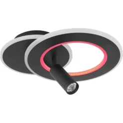 Globo LED-Deckenleuchte Marian 2-flammig Schwarz Matt 365 X 292 X 135 Mm -Lampe Geschäft 9007371417827 3749 S 11