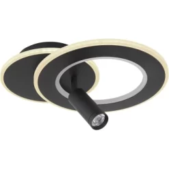 Globo LED-Deckenleuchte Marian 2-flammig Schwarz Matt 365 X 292 X 135 Mm -Lampe Geschäft 9007371417827 3749 S 18