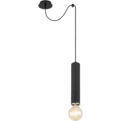 Globo Pendelleuchte Marion 1-flammig Schwarz Matt 120 X 1600 Mm -Lampe Geschäft 9007371420230 3749 S 04