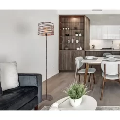 Globo Stehlampe Marco 1-flammig Rostfarben 350 X 1580 Mm