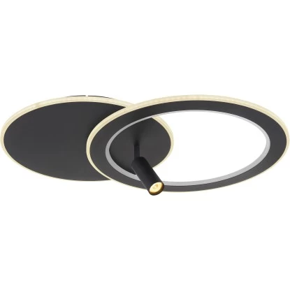 Globo LED-Deckenleuchte Marian 2-flammig Schwarz Matt 695 X 492 X 135 Mm 2 Globo LED-Deckenleuchte Marian 2-flammig Schwarz Matt 695 X 492 X 135 Mm – Bild 2