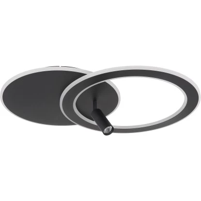 Globo LED-Deckenleuchte Marian 2-flammig Schwarz Matt 695 X 492 X 135 Mm 3 Globo LED-Deckenleuchte Marian 2-flammig Schwarz Matt 695 X 492 X 135 Mm – Bild 3