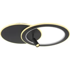 Globo LED-Deckenleuchte Marian 2-flammig Schwarz Matt 695 X 492 X 135 Mm 24 Globo LED-Deckenleuchte Marian 2-flammig Schwarz Matt 695 X 492 X 135 Mm -Lampe Geschäft 9007371420827 3749 S 04