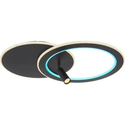 Globo LED-Deckenleuchte Marian 2-flammig Schwarz Matt 695 X 492 X 135 Mm 9 Globo LED-Deckenleuchte Marian 2-flammig Schwarz Matt 695 X 492 X 135 Mm – Bild 9